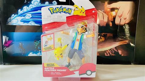 Jazwares Pokémon Battle Ready Ash Pikachu Battle Feature Figure