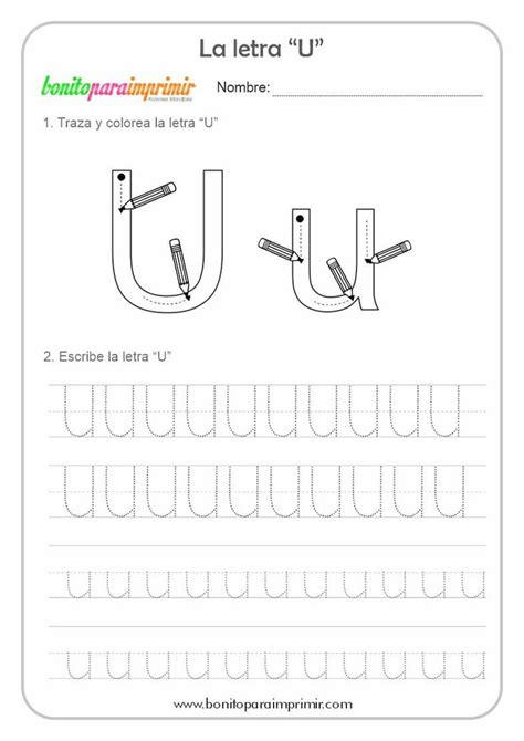 Aprender La Letra U Aprender Las Letras Fichas Letras
