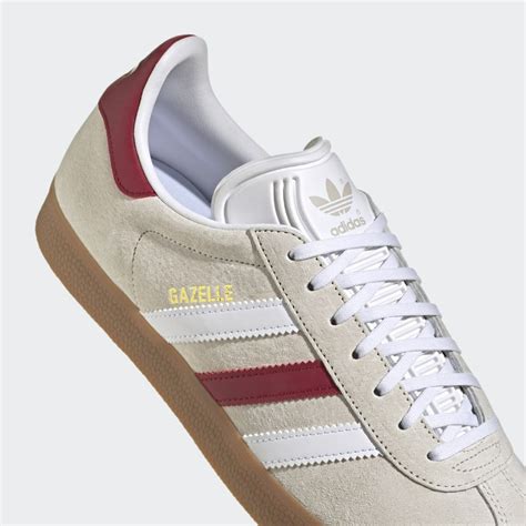 Adidas Gazelle Aluminium Cloud White Collegiate Burgundy Ig