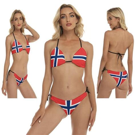 Norwegian Flag Women S Bikini Norway Flag Euro Etsy