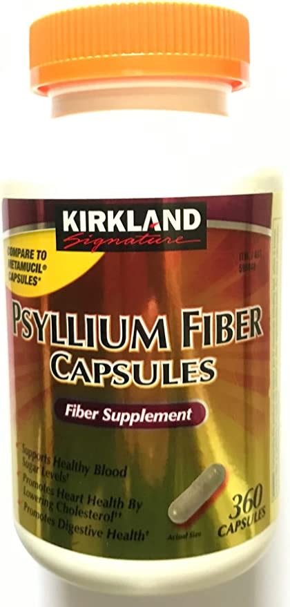 Fiber Capsules Kirkland Therapy For Regularityfiber Supplement 360 Capsules