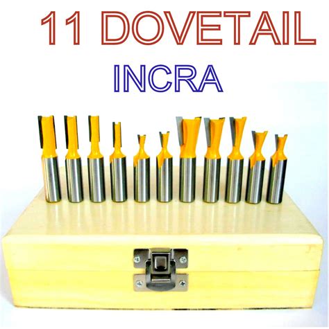 11 Pc 1 2 Shank Dovetail And Straight Router Bit Set For INCRA