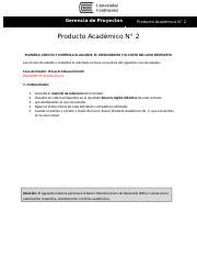 Producto académico N2 Entregable docx Gerencia de Proyectos Producto