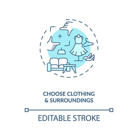 Choose clothing, surroundings concept icon. 2208130 Vector Art at Vecteezy