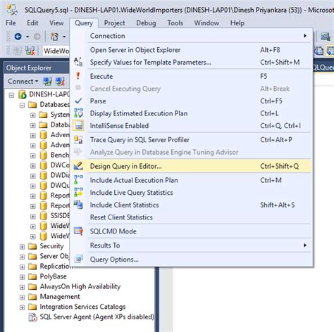 Dinesh S Blog Being Compiled SQL Server Query Editor With