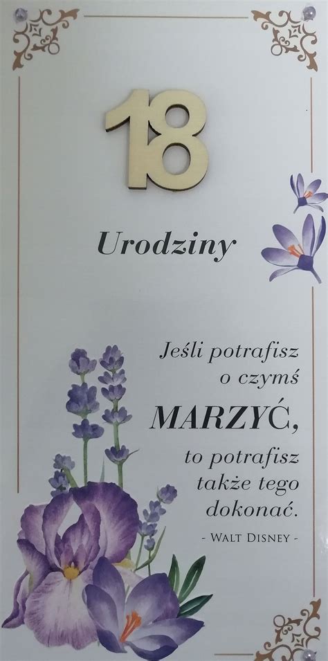 18 urodziny kartka życzenia prezent