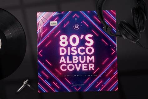 80s Disco Album Cover - Photoshop PSD