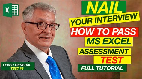 How To Pass Excel Assessment Test No 3 For Interview LEVEL GENERAL