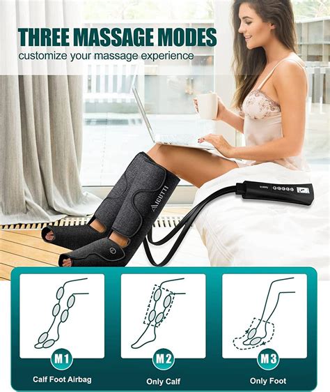 Compression Foot and Leg Massager, Air Compression Massager with Heat ...