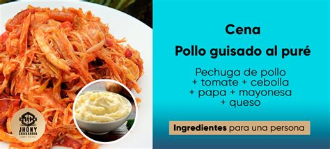 cena pollo guisado al pure jhonny chavarria