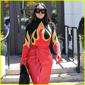 Kim Kardashian Reveals Backstory Behind Her Red Flame Outfit, Reacts to ...