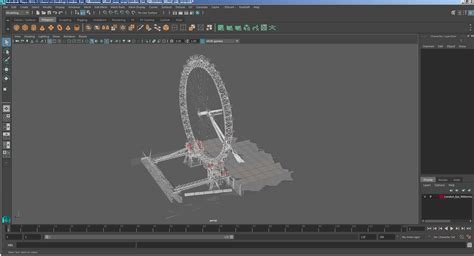 London Eye Millennium Wheel D Model Ds Blend C D Fbx Max