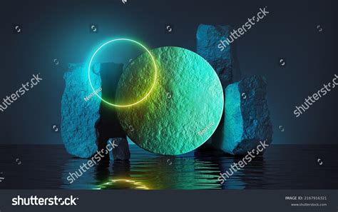 3d Render Abstract Blue Green Background Stock Illustration 2167916321