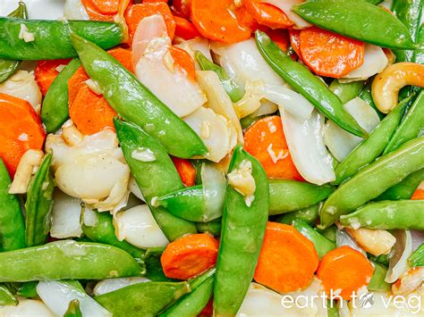 Stir Fried Lily Bulbs With Cashews And Snow Peas ⋆ Earth To Veg