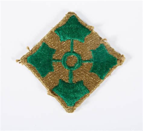 WWII Patch of the 4th Infantry Division – All Artifacts – The John F. Kennedy Presidential ...