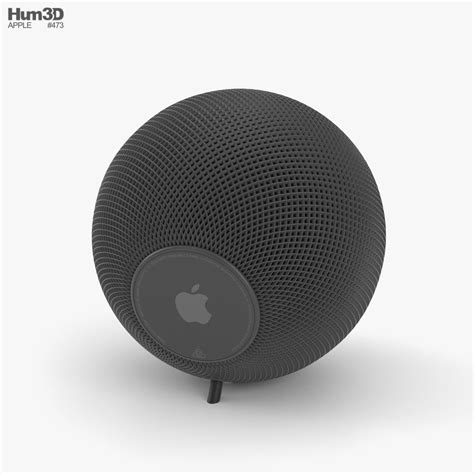 Apple Homepod Mini Space Gray 3d Model Download Audio Devices On