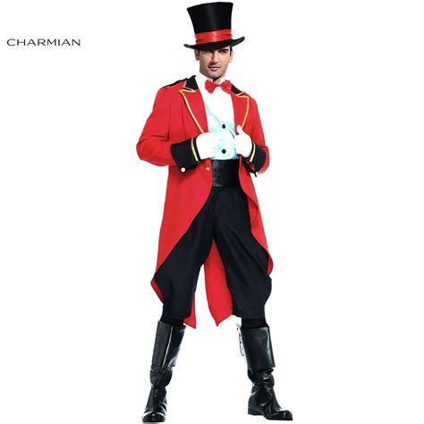 Charmian Deluxe Men Ringmaster Halloween Costume Adult Circus