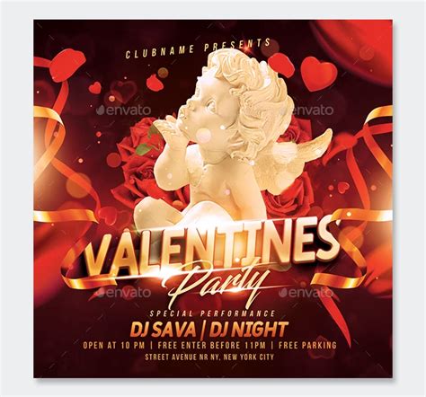 Valentines Day Party Flyer Template Psd Ksioks