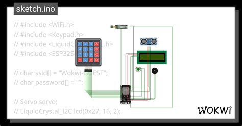 Advanced Smart Door Lock System Wokwi ESP32 STM32 Arduino Simulator