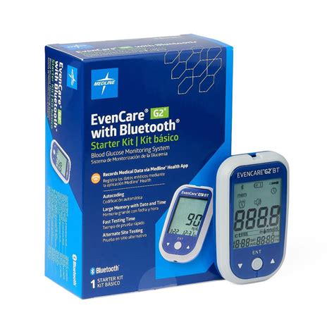 Evencare G Bluetooth Blood Glucose Monitoring Starter Kit Pc