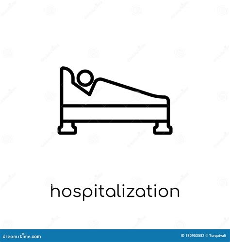 住院治疗象 时髦现代平的线性传染媒介hospitali 向量例证 插画 包括有 男性 走廊 130953582