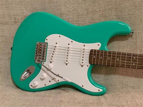 Squier Bullet Stratocaster 2018 Seafoam Surf Green Reverb