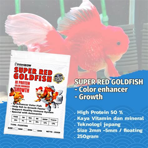 Goldfish SUPER RED Chef FISH Feed Pellet 250GR FLOATING FISH ROWG