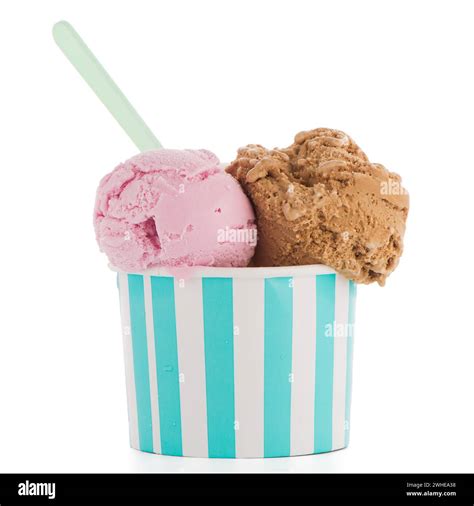 Ice Cream Scoop In Paper Cup Stock Photo Alamy