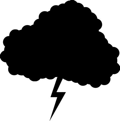 SVG Wolken Sturm Gewitter Blitz Kostenloses SVG Bild Symbol