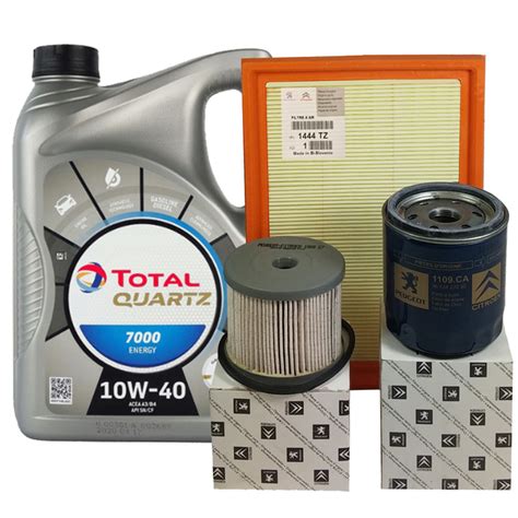 Kit 3 Filtros Originales Aceite Total Quartz 7000 10w40 206 207 Xsara