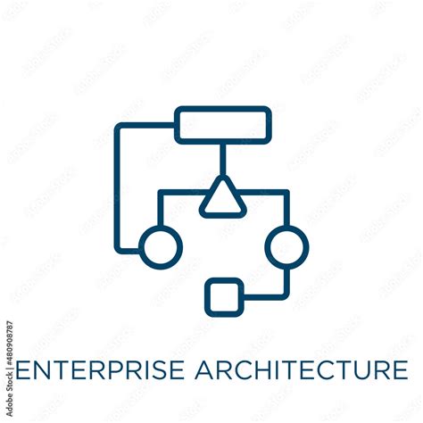 Enterprise Architecture Icon Thin Linear Enterprise Architecture