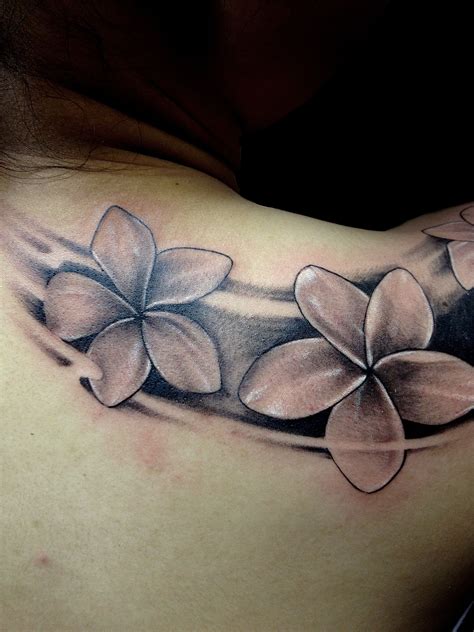 Plumeria Black And Gray Frangipani Tattoo Plumeria Hawaiian Turtle