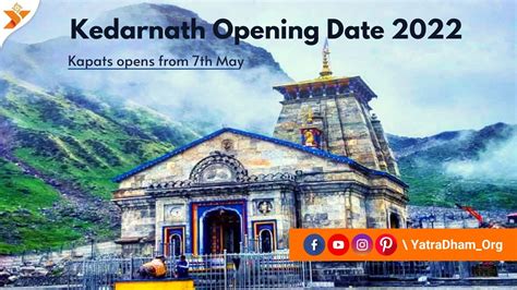 Kedarnath Kapat Opening Date 2023 Chardham Yatra 2023