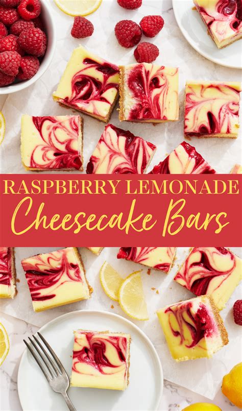 Raspberry Lemonade Cheesecake Bars