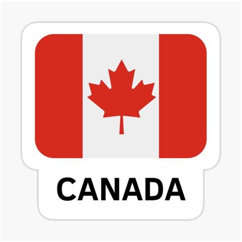 Flag Of Canada Sticker For Sale By Ti Media Redbubble