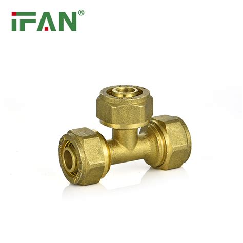 Ifan OEM Free Sample Brass Equal Tee Pex Compression Fitting Pex