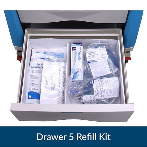 Patient Ready Premium Loaded 5 Drawer Emergency Crash Cart™ Diamedical Usa