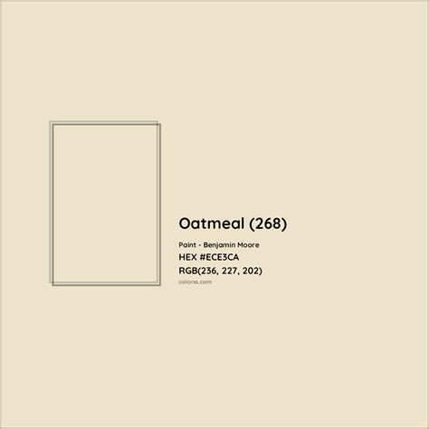 Benjamin Moore Oatmeal 268 Paint Color Codes Similar Paints And