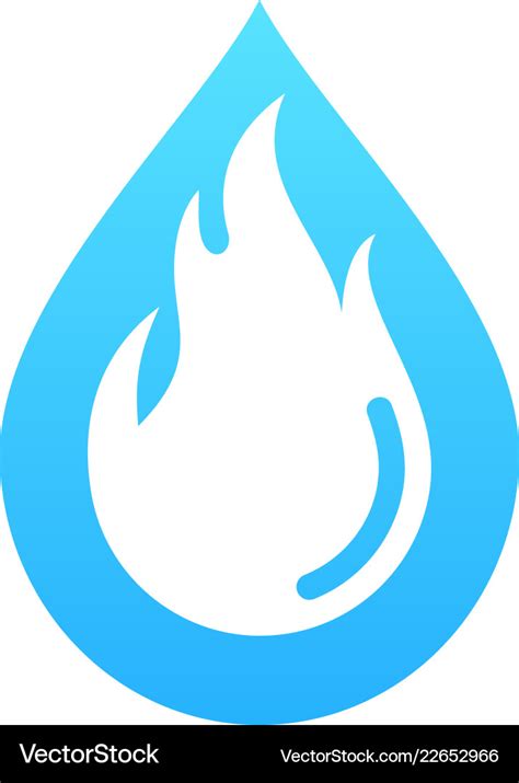 Water Fire Logo Icon Design Royalty Free Vector Image