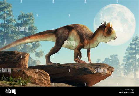 Cryolophosaurus Was A Carnivorous Theropod Dinosaur Known For Its