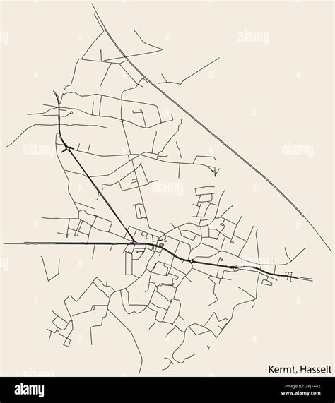 Detailed Hand Drawn Navigational Urban Street Roads Map Of The Kermt