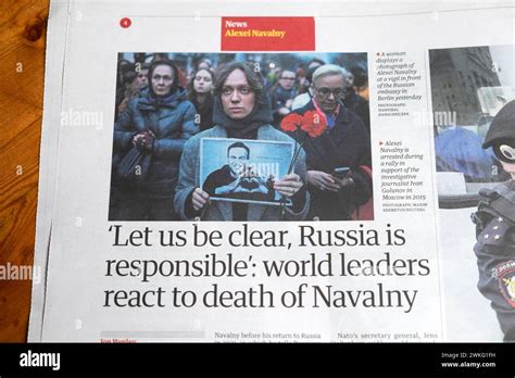 Seamos Claros Rusia Es Responsable Los Líderes Mundiales Reaccionan A La Muerte De Navalny