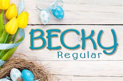 Becky Regular Creative Fonts Scrapbook Fonts Becky