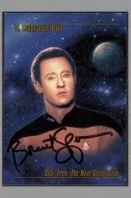 Brent Spiner Signed Star Trek Card Lt Commander Data