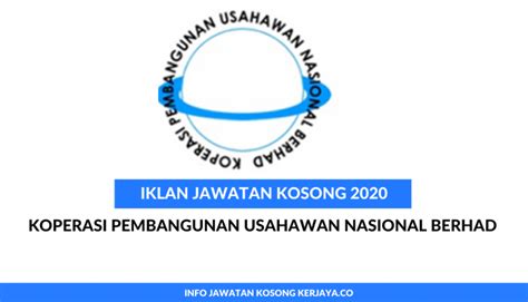 Koperasi Pembangunan Usahawan Nasional Berhad Kerja Kosong Kerajaan