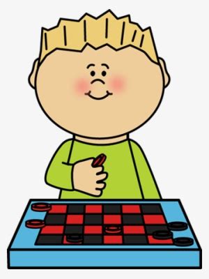 Checkers Clip Art - Boy Playing Checkers Clipart Transparent PNG ...