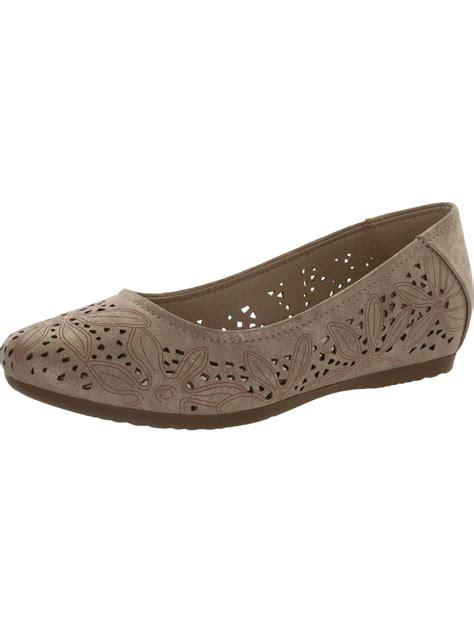 Baretraps Womens Brown Floral Hidden Heel Comfort Performance Odor