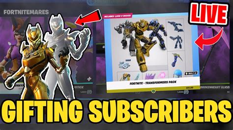 Gifting Subscribers FREE Skins In Fortnite Fortnite Fortnitemares