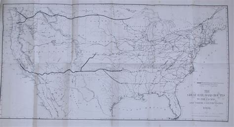 The Great Railroad Routes To The Pacific And Their By Gorlinsky Ca 1869