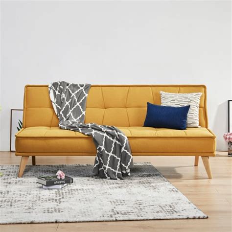 Tiana 3 Seater Sofa Bed-Yellow - FurnitureDirect.com.my